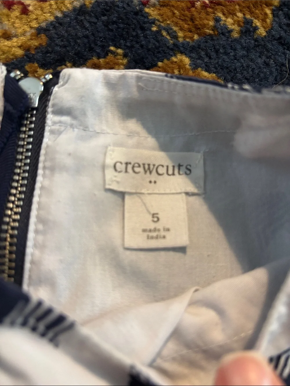 Crewcuts Blue and White Heart Dress 5